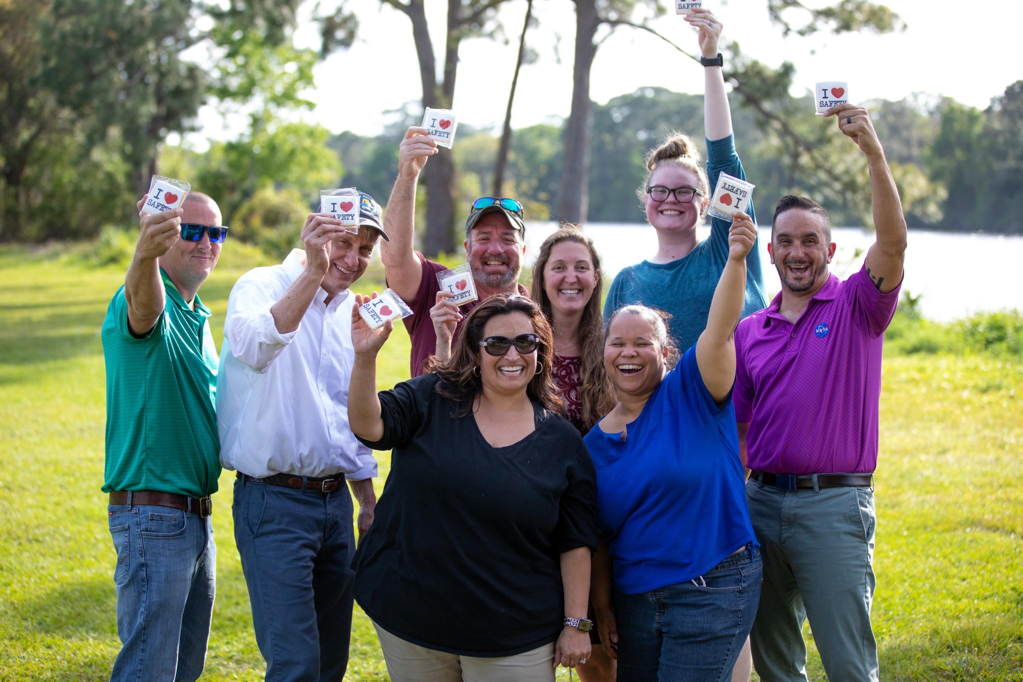 NASA Kennedy Space Center employees are photographed during a Safety and Health Days celebration on March 5, 2020.