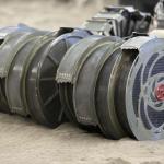 A close-up view of the bucket drums on Regolith Advanced Surface Systems Operations Robot (RASSOR).