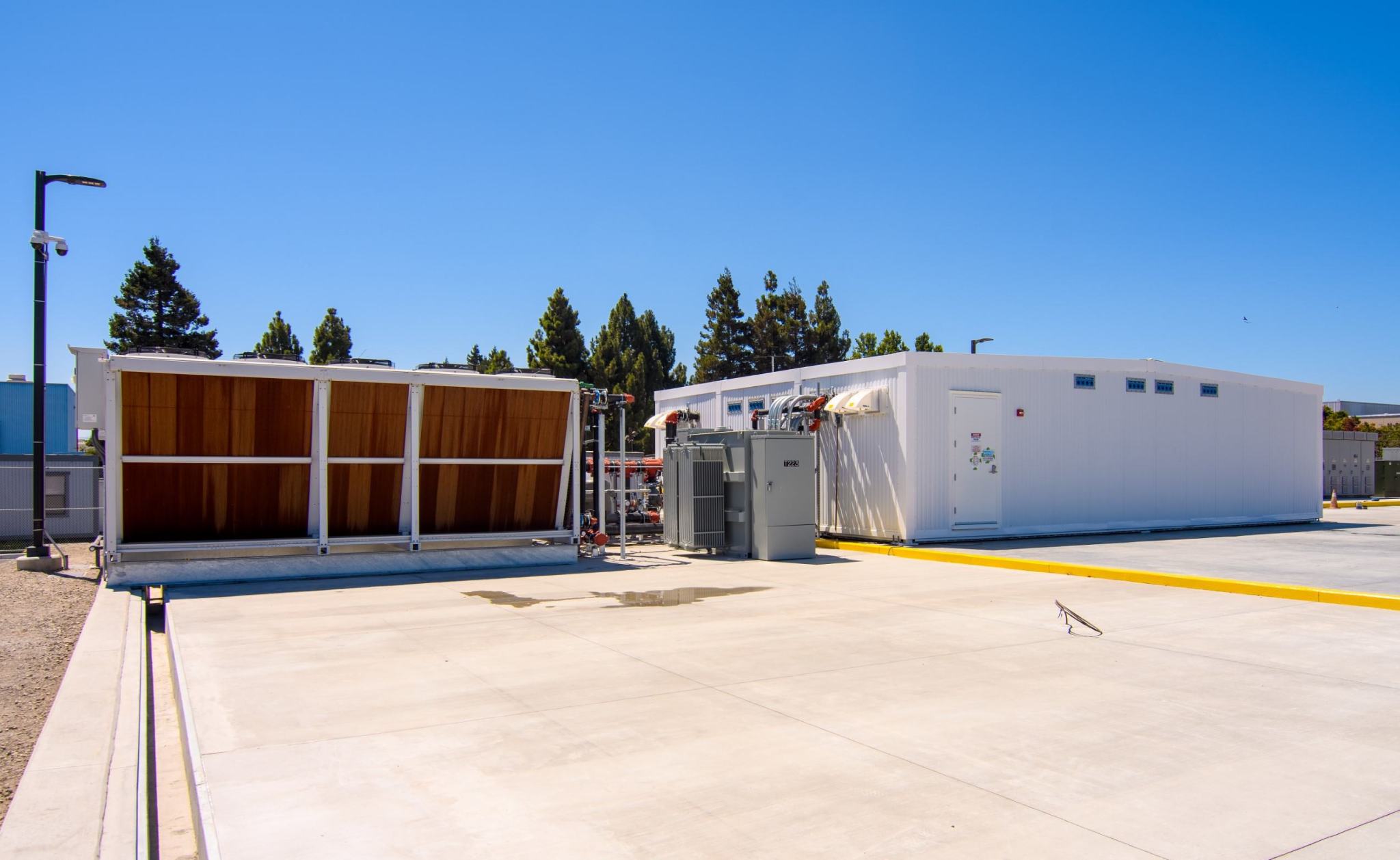 Exterior view of the Modular Supercomputing Facility at NASA's Ames Research Center