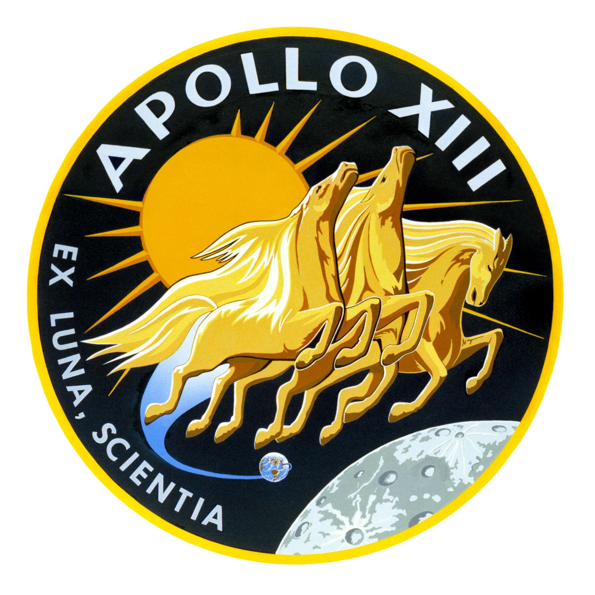 The Apollo 13 mission patch.