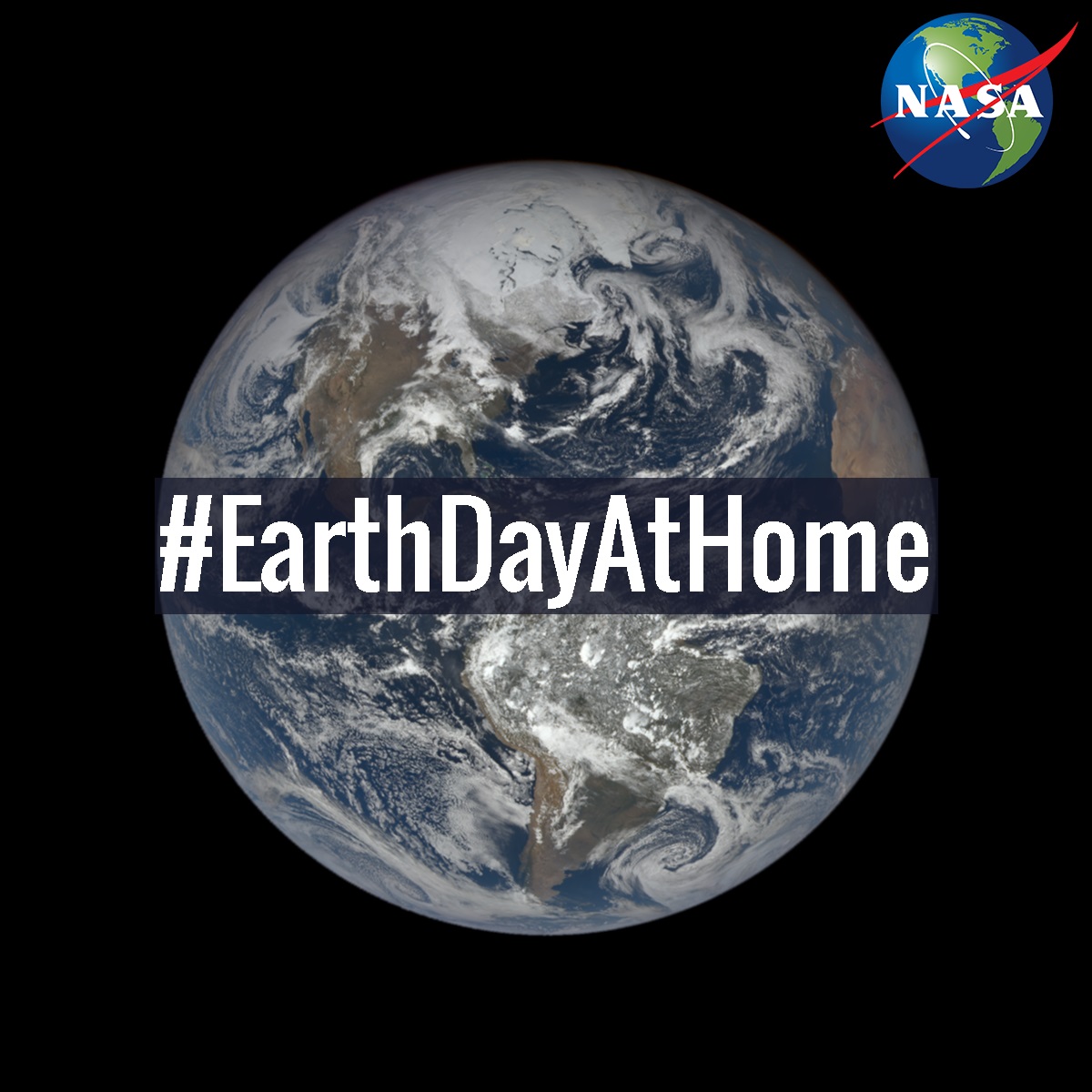 NASA #EarthDayAtHome graphic