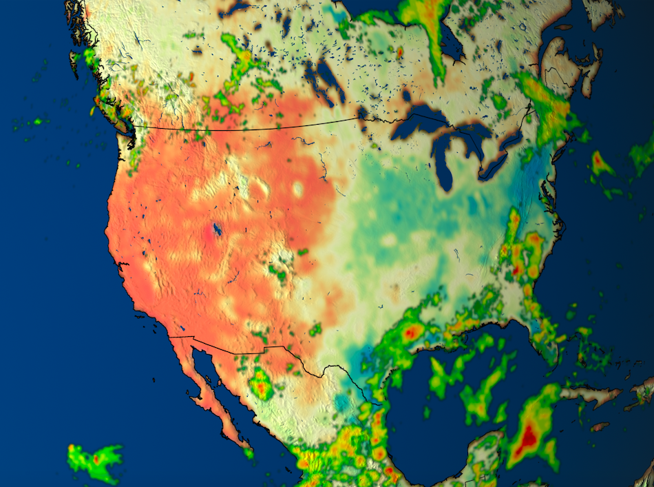 Western USA data visualization of SMAP and IMERG data