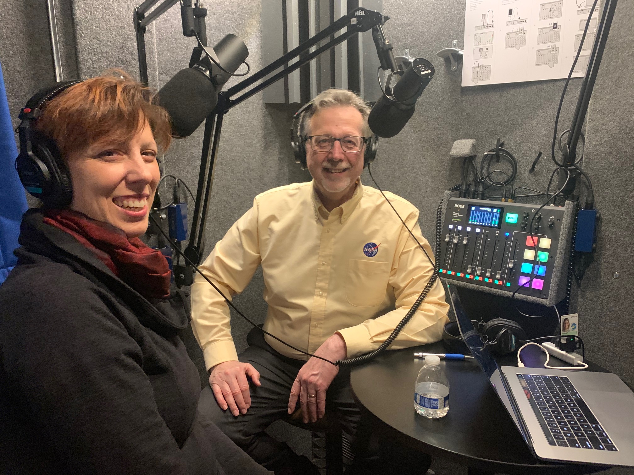 Astrobiologist Heather Graham with NASA's Chief Scientist Jim Green. 