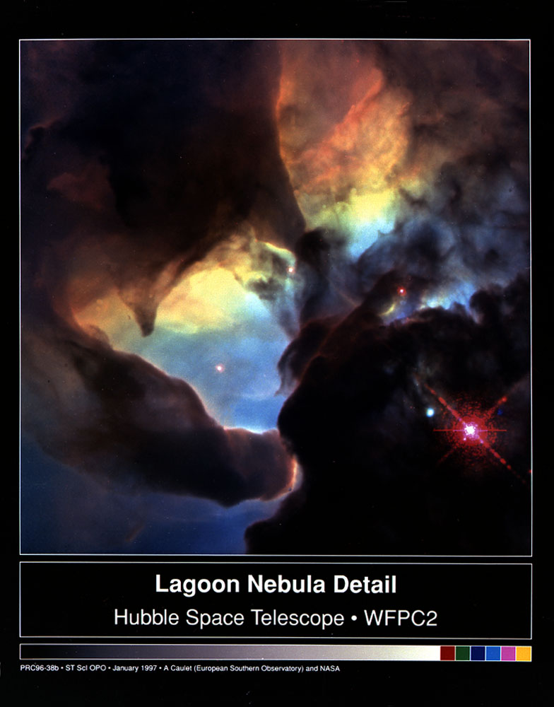 Hubble Space Telescope image of the Lagoon Nebula.