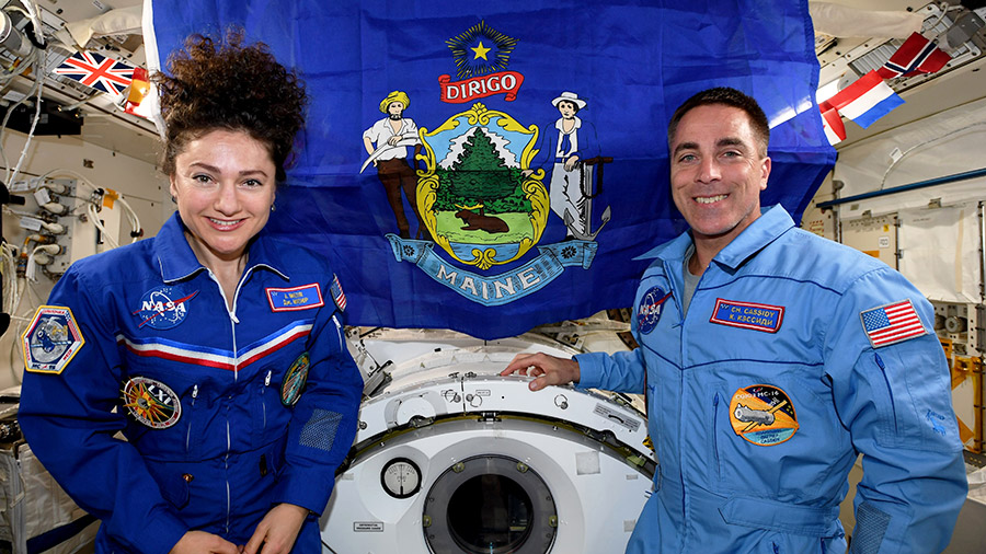 NASA astronauts Jessica Meir and Chris Cassidy