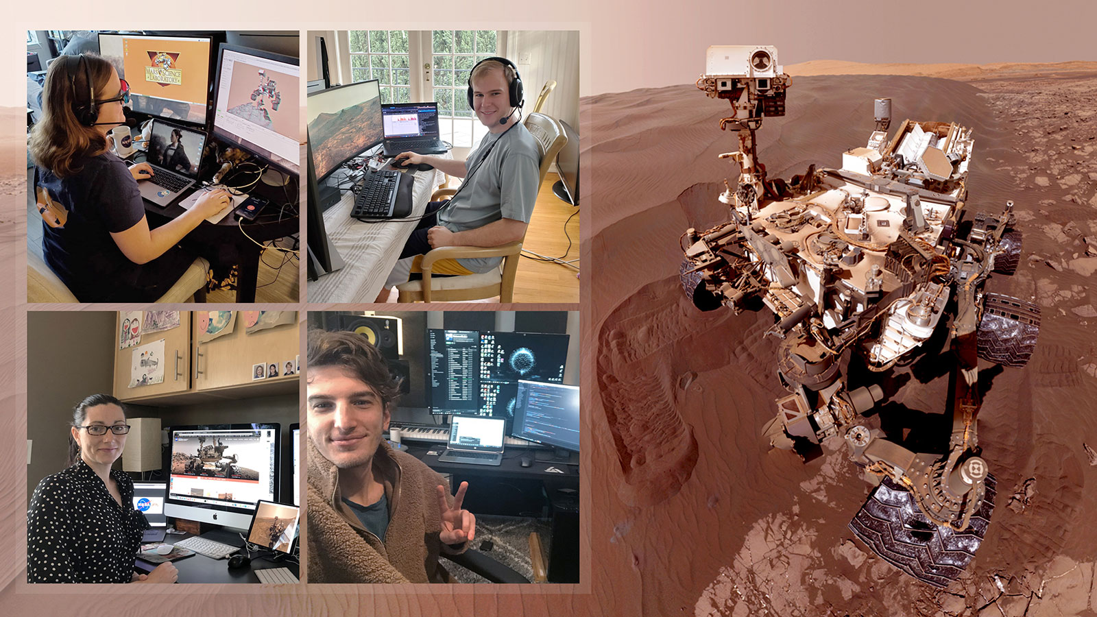 Members of NASA's Curiosity Mars rover mission team 
