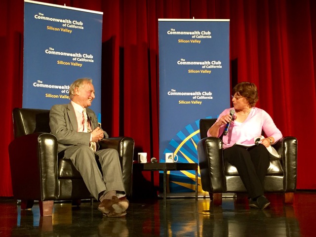 Richard Dawkins and Lynn Rothschild in Commonwealth Club
