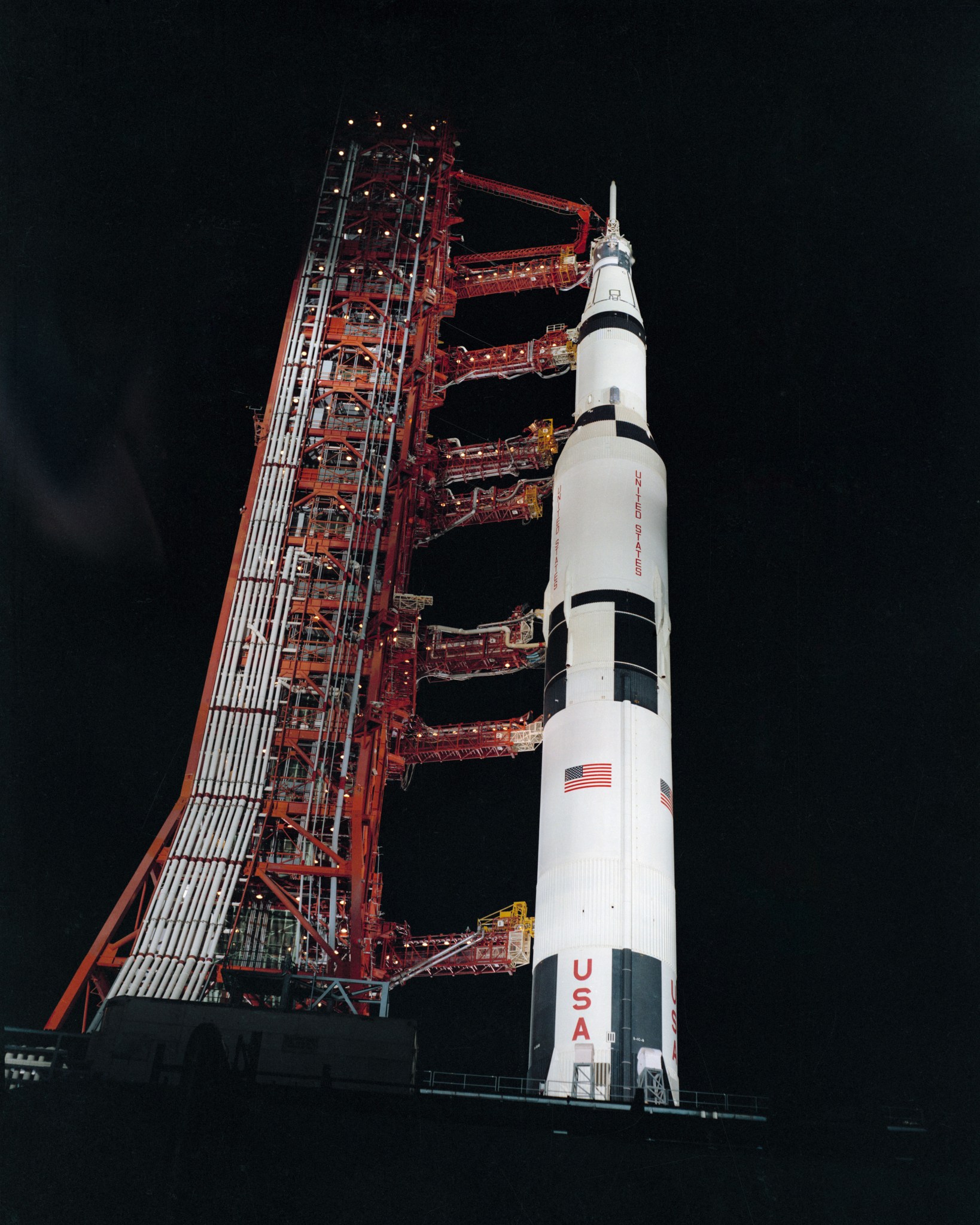 Preparing the Saturn V for Apollo 13—March 24, 1970.