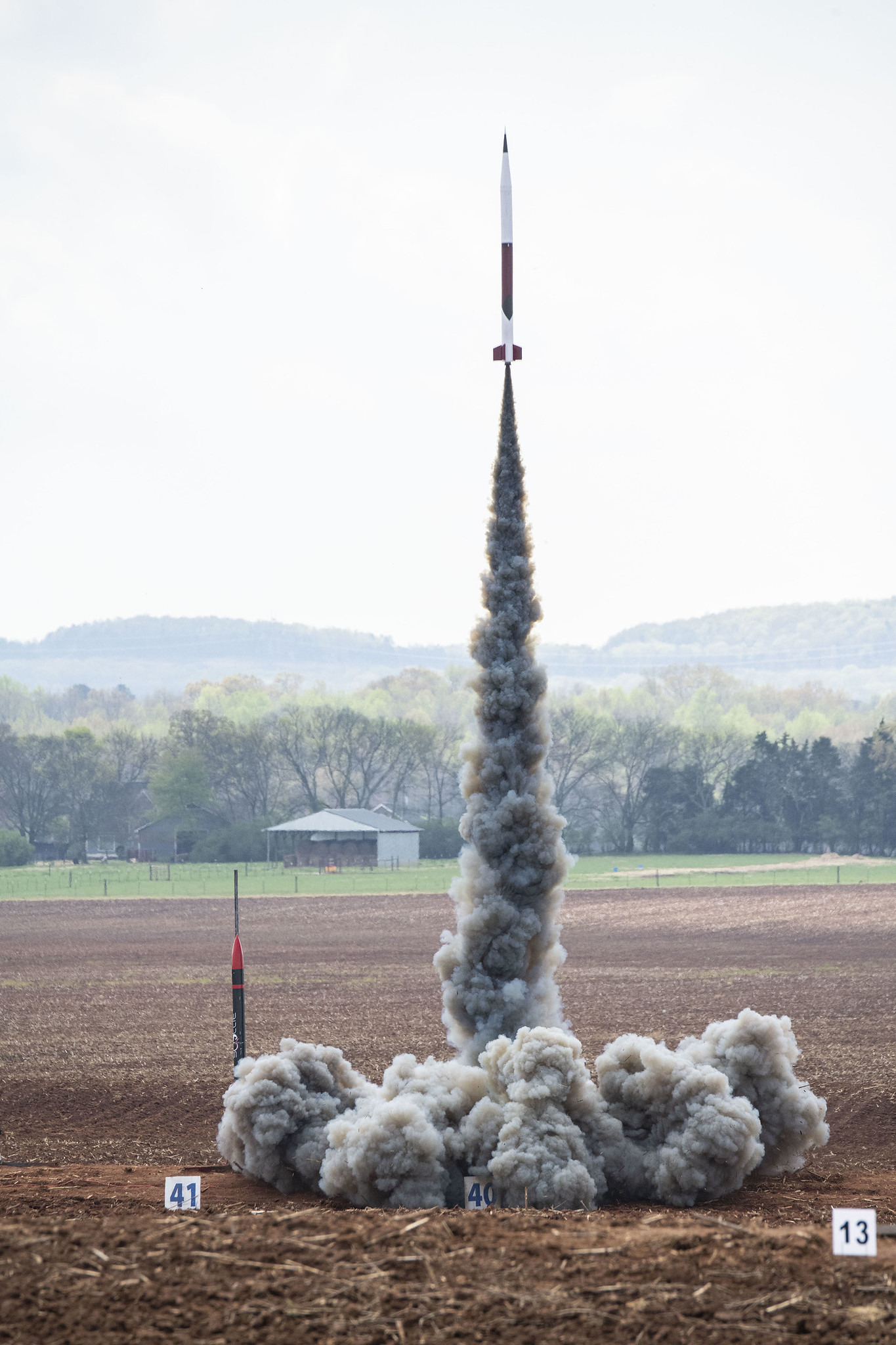 Student teams launch rockets as part of NASA’s Student Launch competition in 2019.