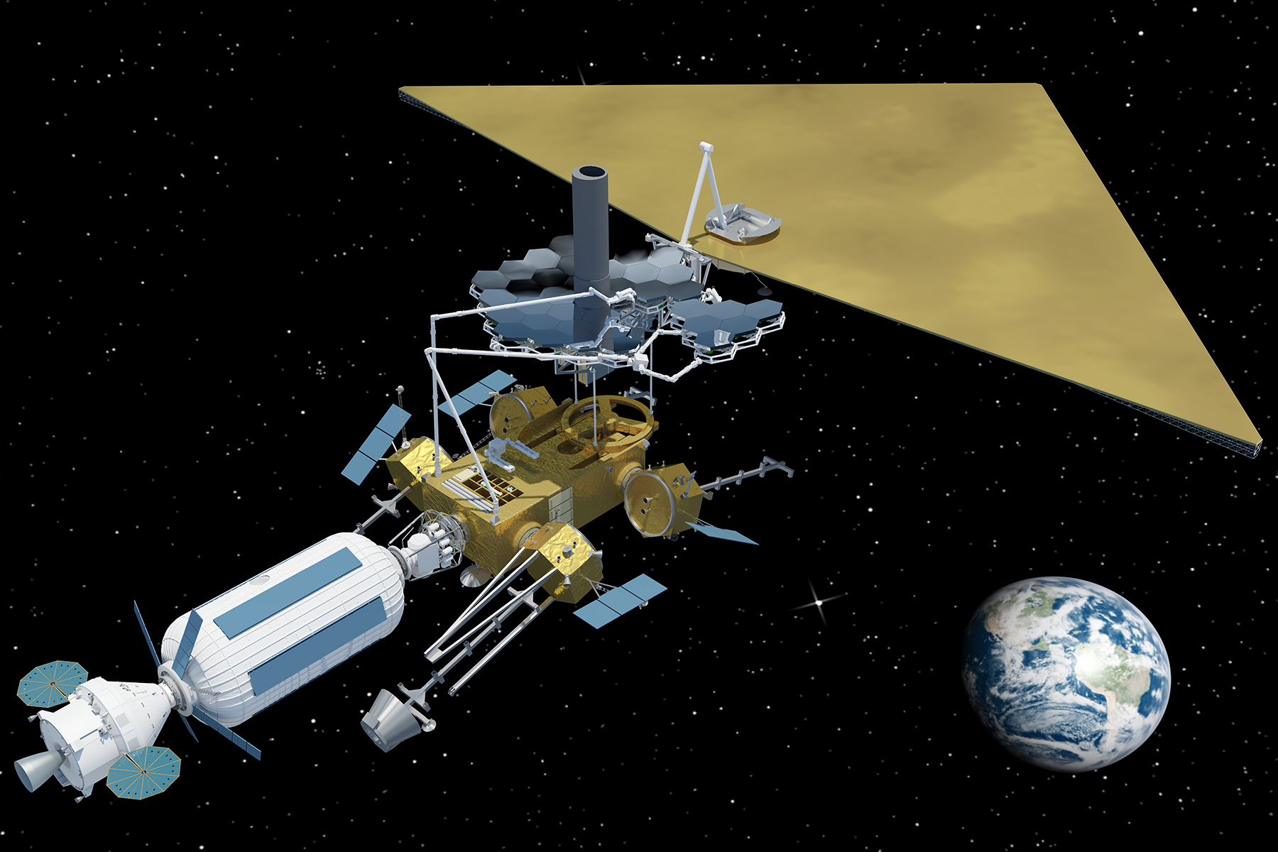 illustration of a space telescope