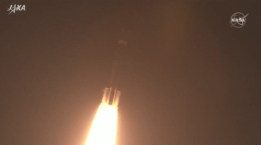 Japan's HTV-9 cargo craft moments after liftoff