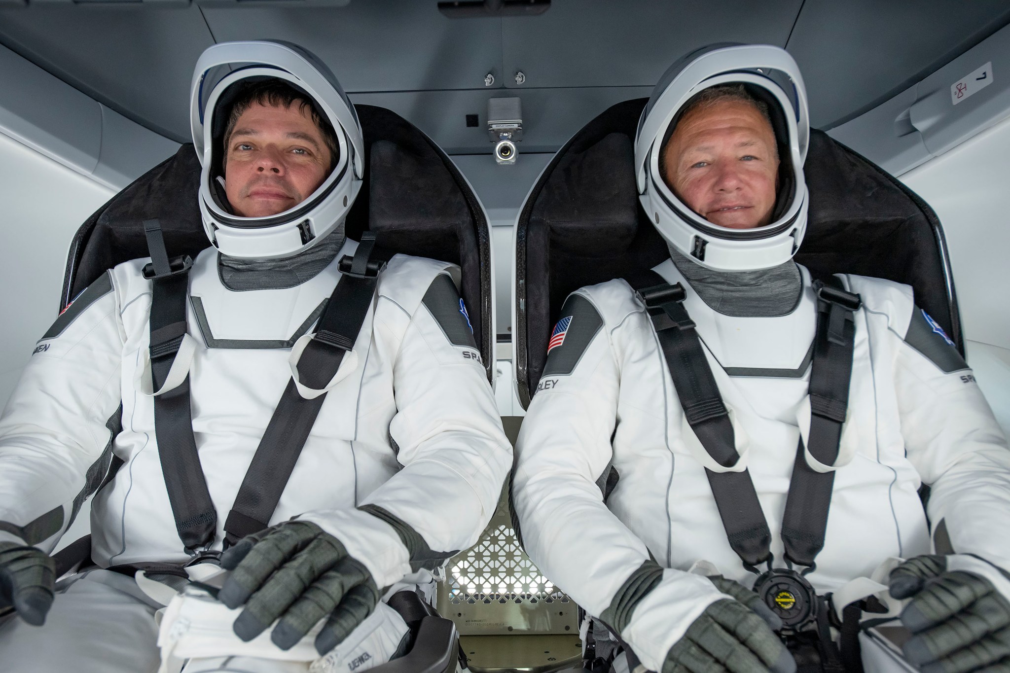NASA astronauts Behnken and Hurley participated in Commerical Crew Program first flight test.