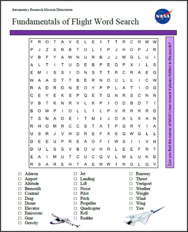 Fundamentals of Flight Word Search