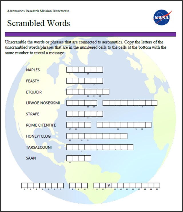 Scrambled Words puzzle
