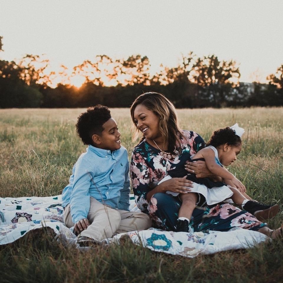 Jennifer Patton, center, a Marshall information technology specialist, enjoys some family time with her children.