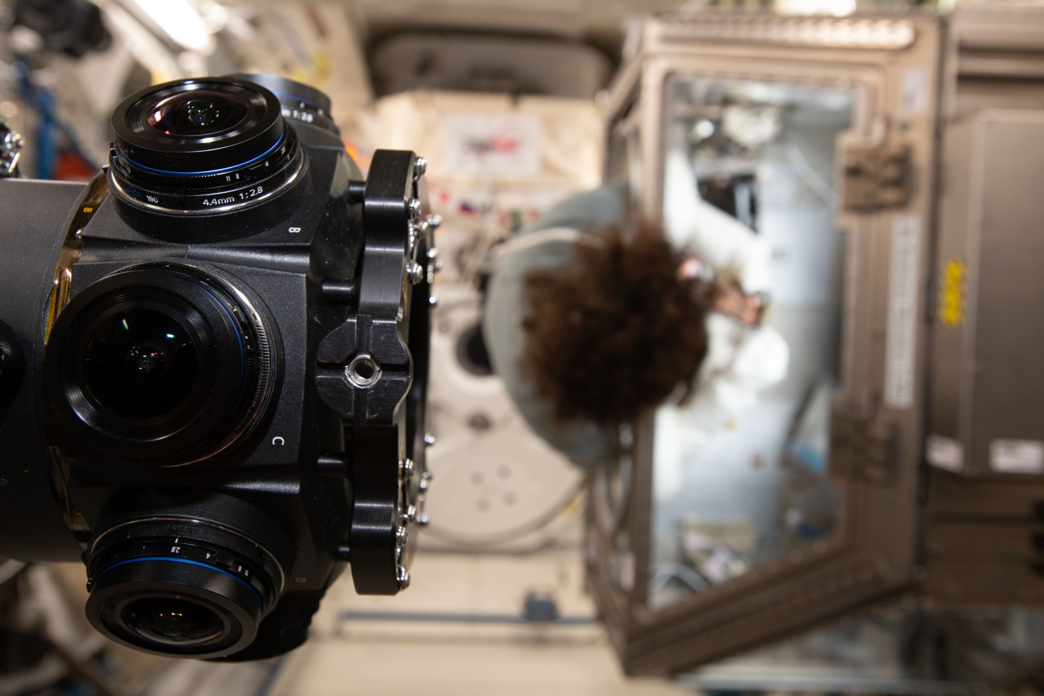 An image of special camera is used to film for The ISS Experience virtual reality series.