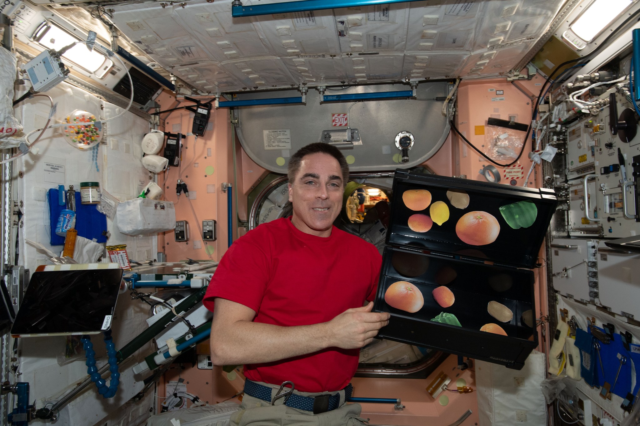 astronaut Chris Cassidy inside the space station