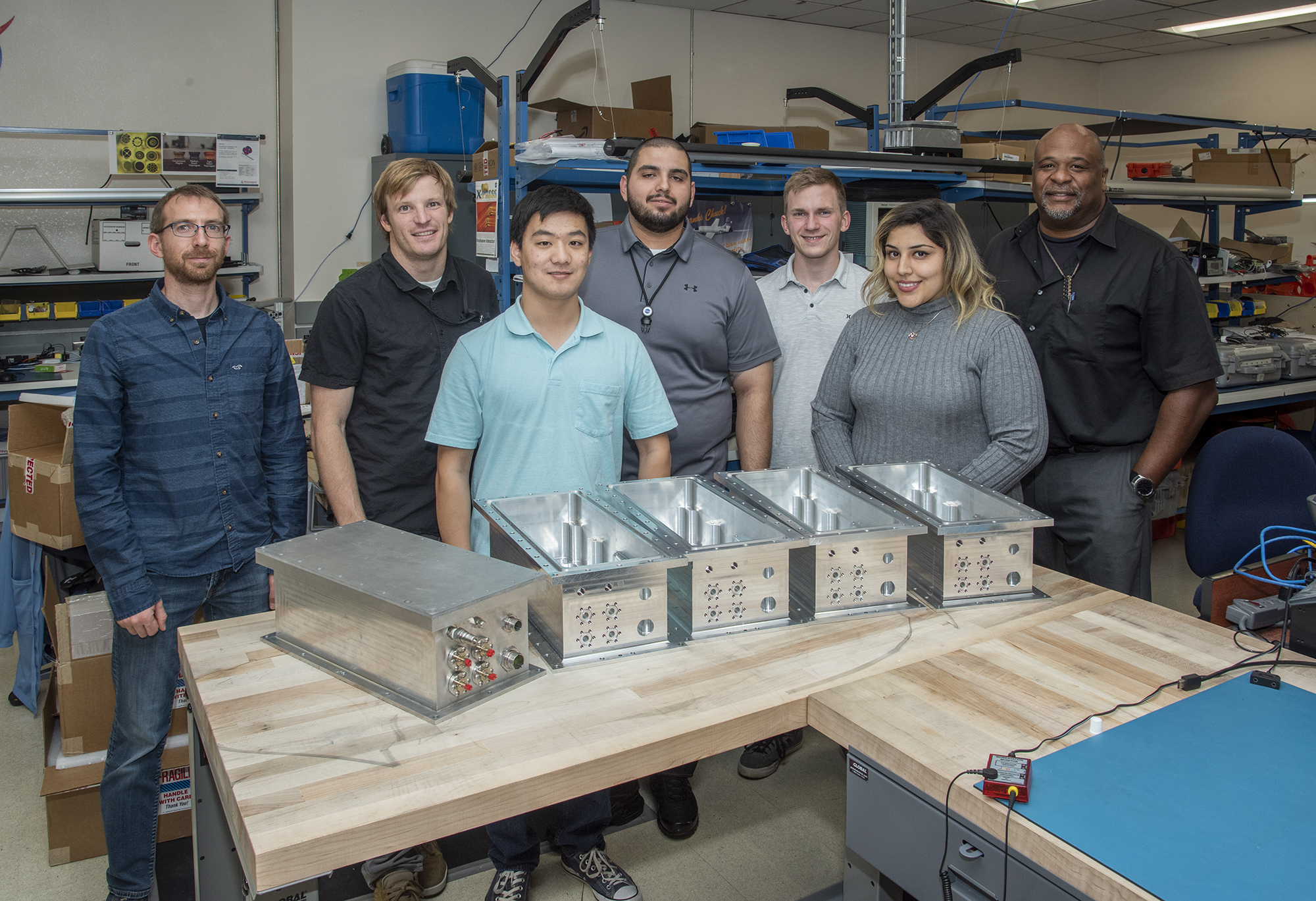 The Fiber Optic Sensing System (FOSS) team at NASA AFRC.