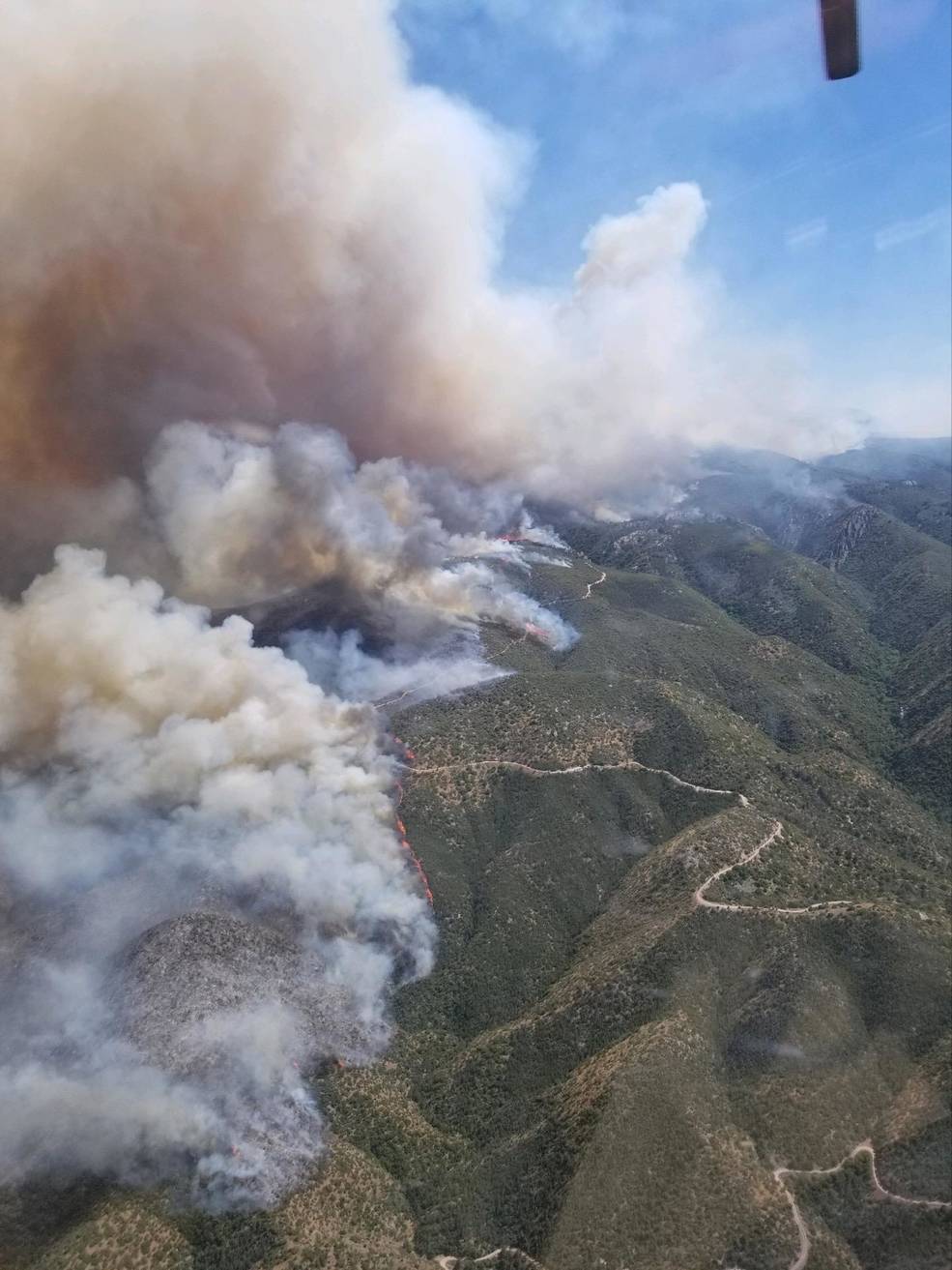 A view of the Bush Fire from the air on June 20, 2020.