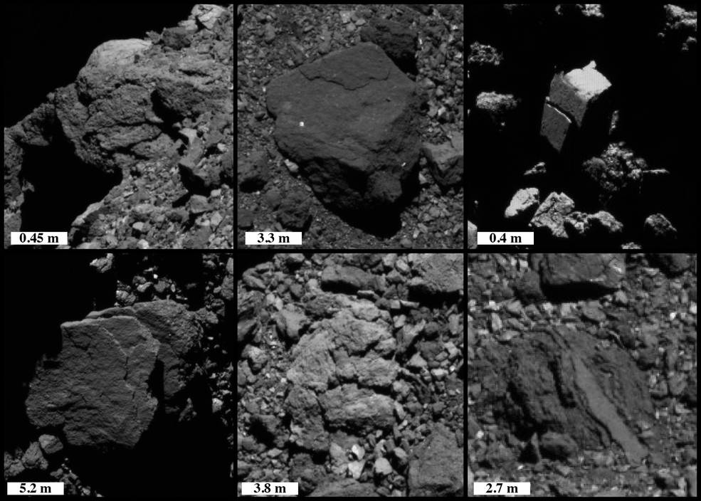 Exfoliation features on Bennu