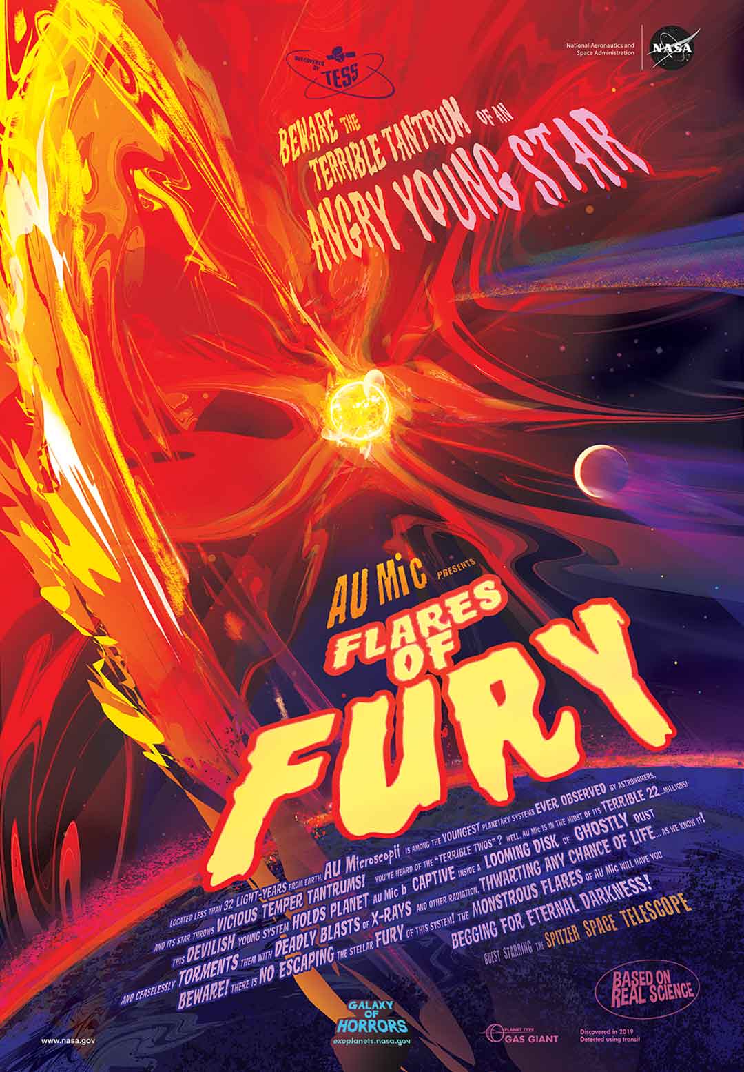 Horror movie poster: AU Mic's Flares of Fury