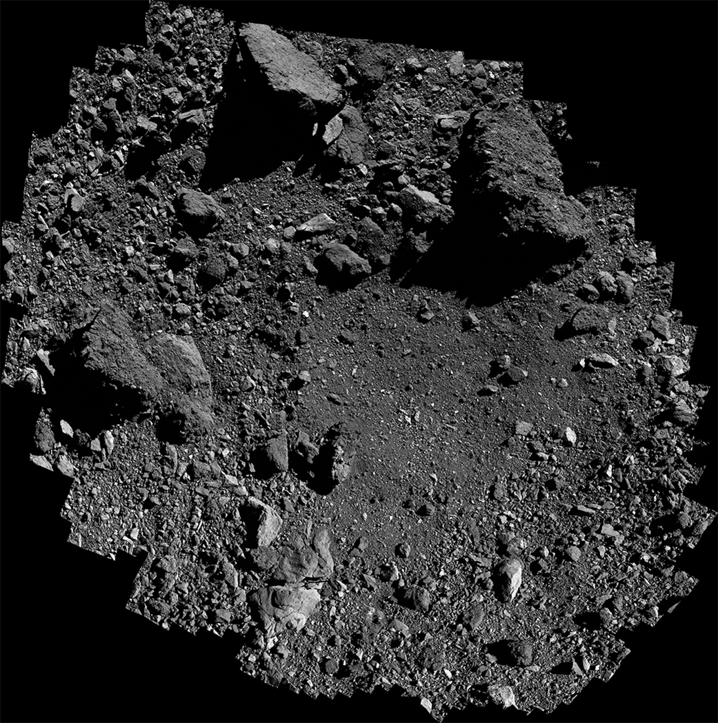 image of rocky field with a smoothe spot