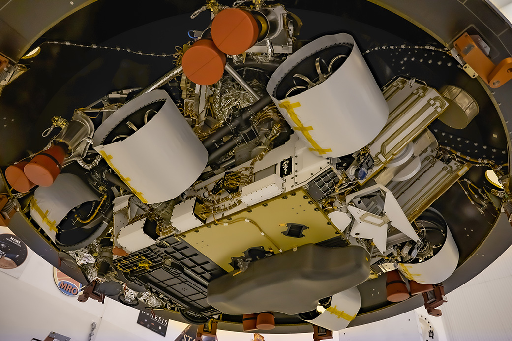 Seen from below, NASA's  Mars 2020 Perseverance rover