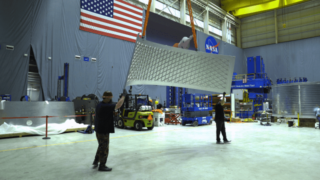 NASA Assembles Artemis II Orion Stage Adapter