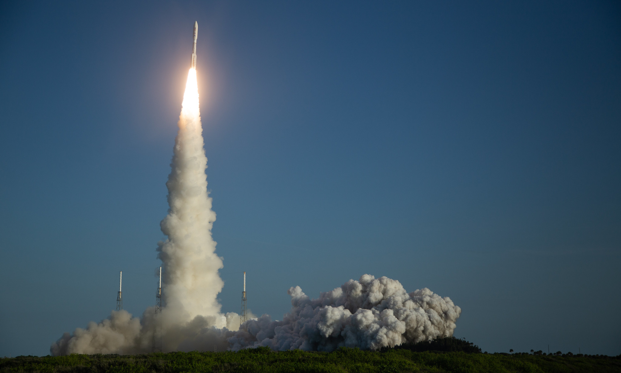 A United Launch Alliance Atlas V rocket with NASA’s Mars 2020 Perseverance rover onboard launches from Space Launch Complex 41 