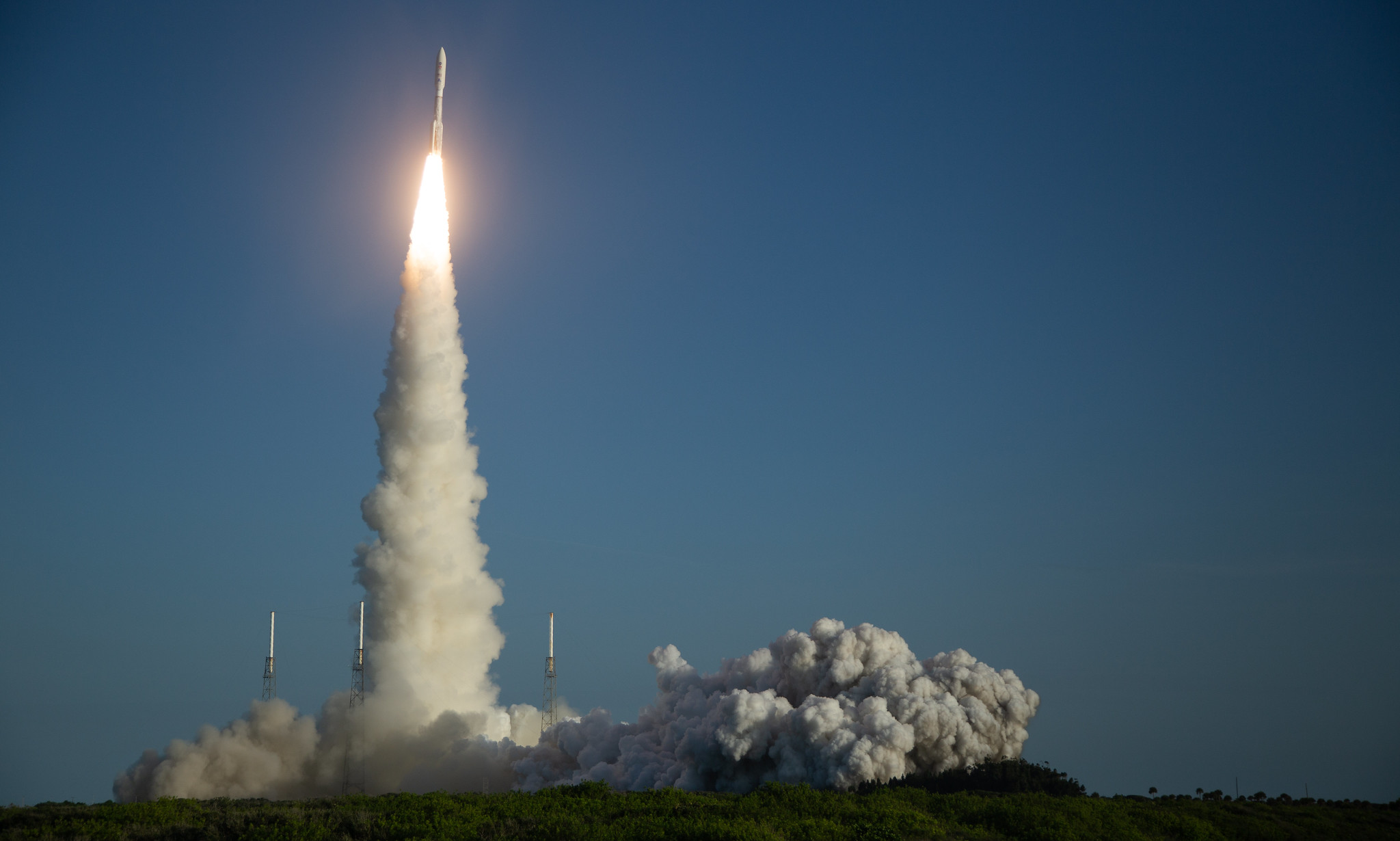 A United Launch Alliance Atlas V rocket with NASA’s Mars 2020 Perseverance rover onboard launches from Space Launch Complex 41