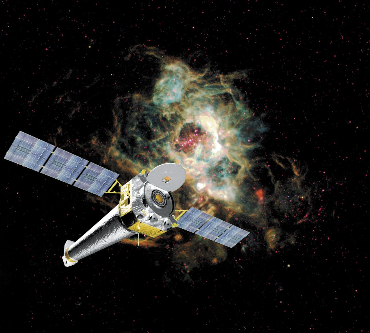 Illustration of Chandra X-Ray Observatory.