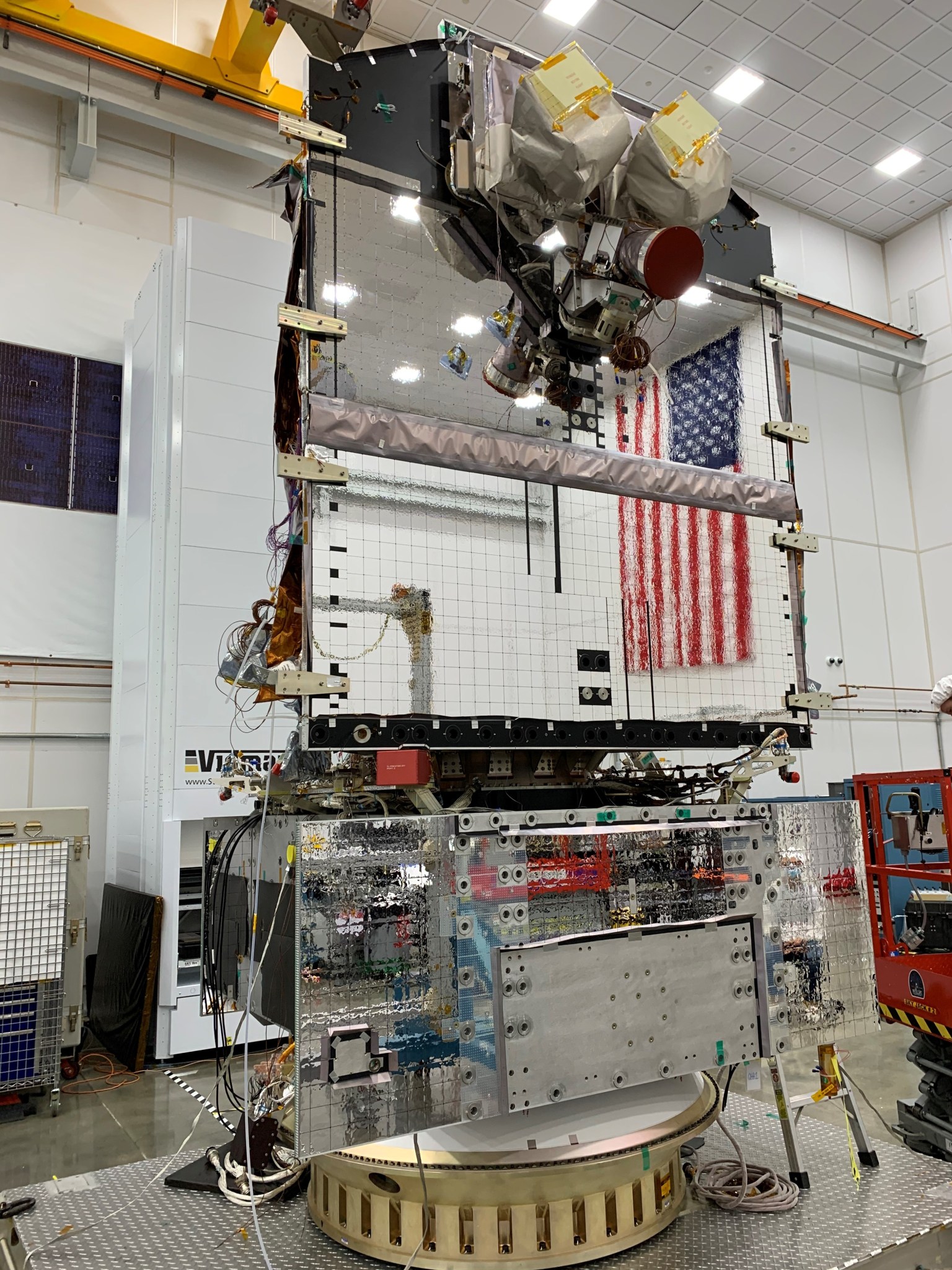 LCRD payload fully integrated on the STPSat-6 in the Northrop Grumman facility.