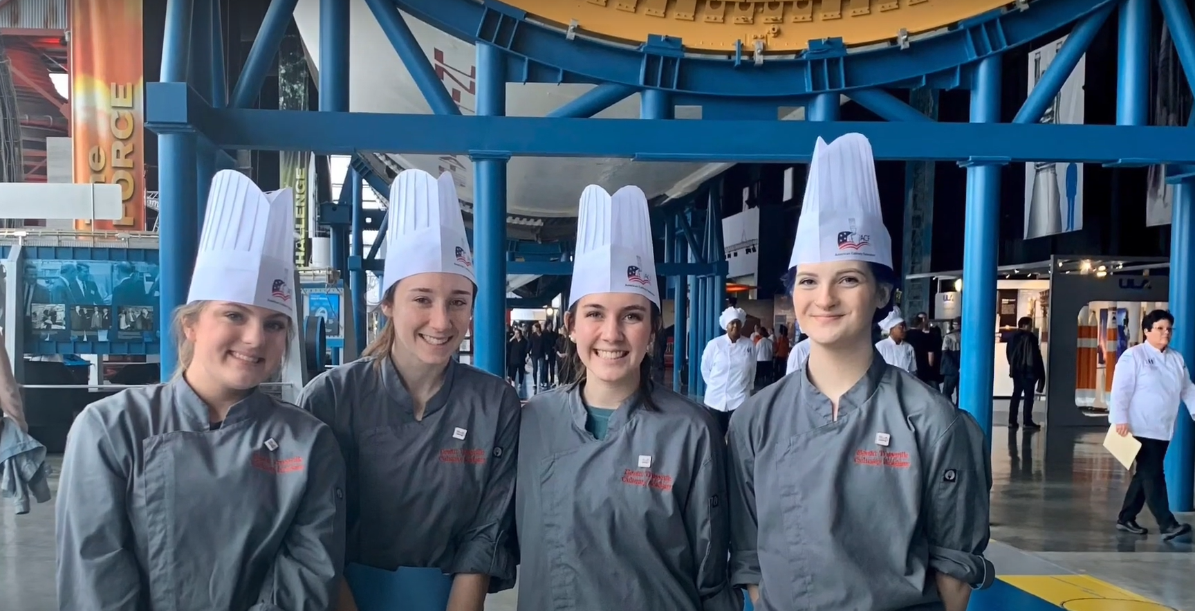 From left, Hewitt-Trussville High School HUNCH team members Lucy Prince, Kailey Love, Madeline Curd, and Abigail Mitchell.