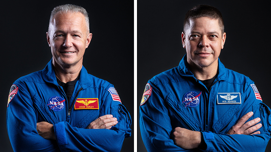 NASA's first commercial crew astronauts (from left) Doug Hurley and Bob Behnken are preparing for their return to Earth aboard the SpaceX Crew Dragon spacecraft.