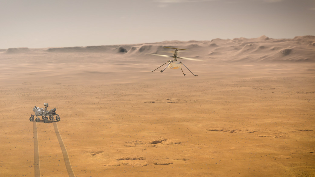 NASA's Ingenuity Mars Helicopter attempts its first test flight on the Red Planet