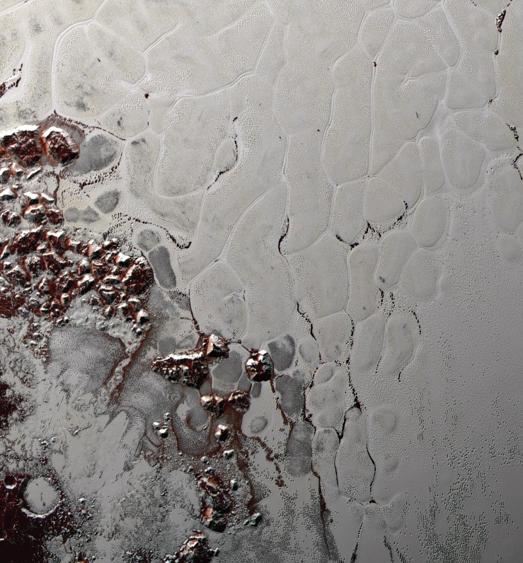 Convection cells on giant glacier Sputnik on Pluto