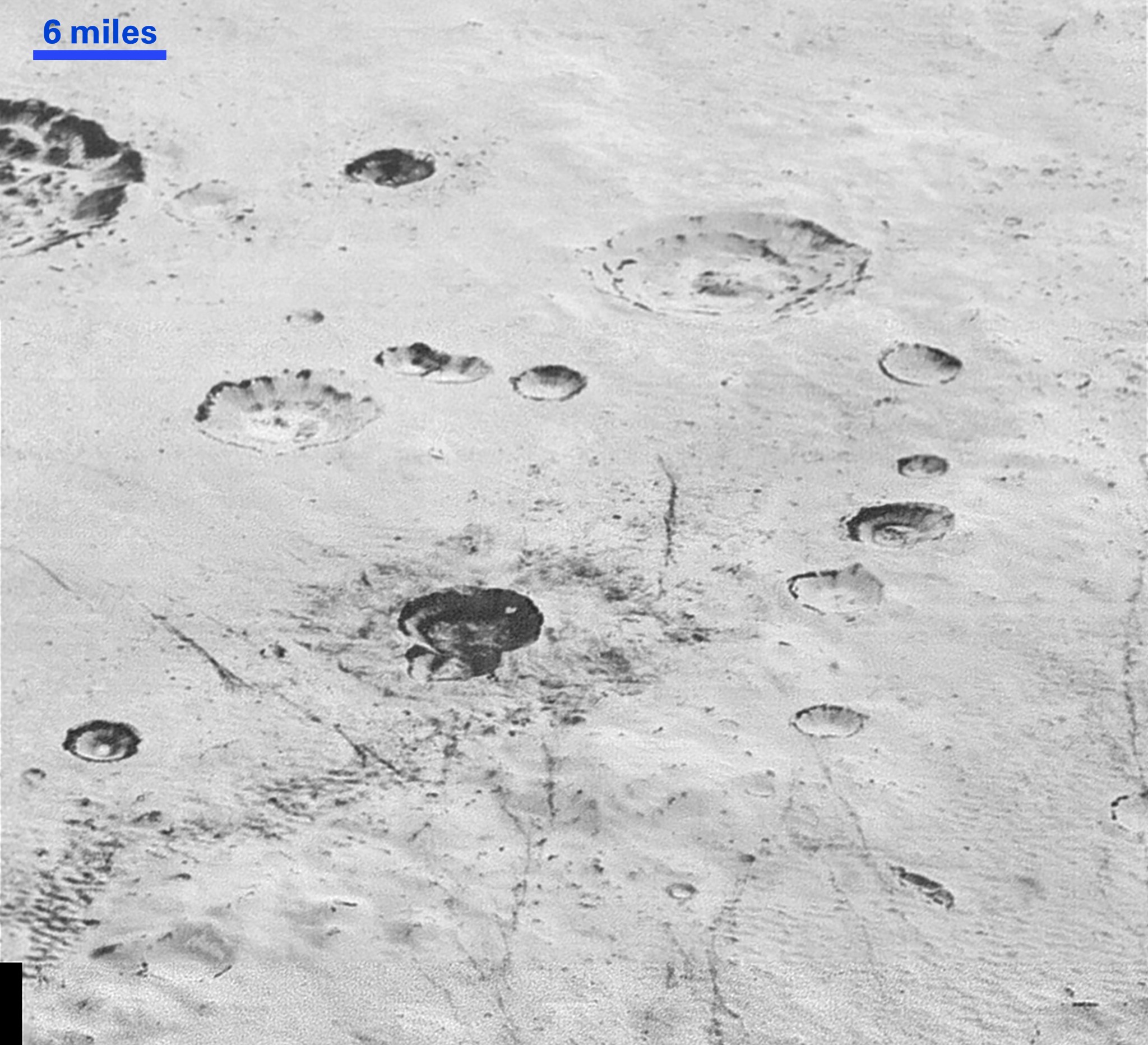 Pluto's large craters