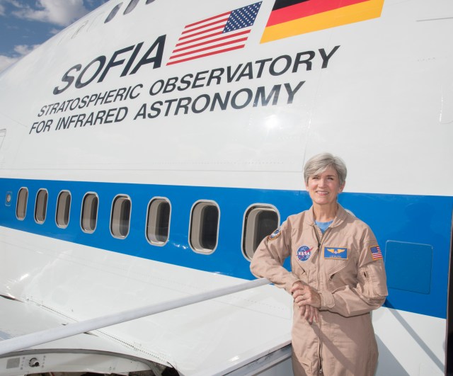 Research pilot Elizabeth Ruth is the only female pilot who flies the SOFIA.