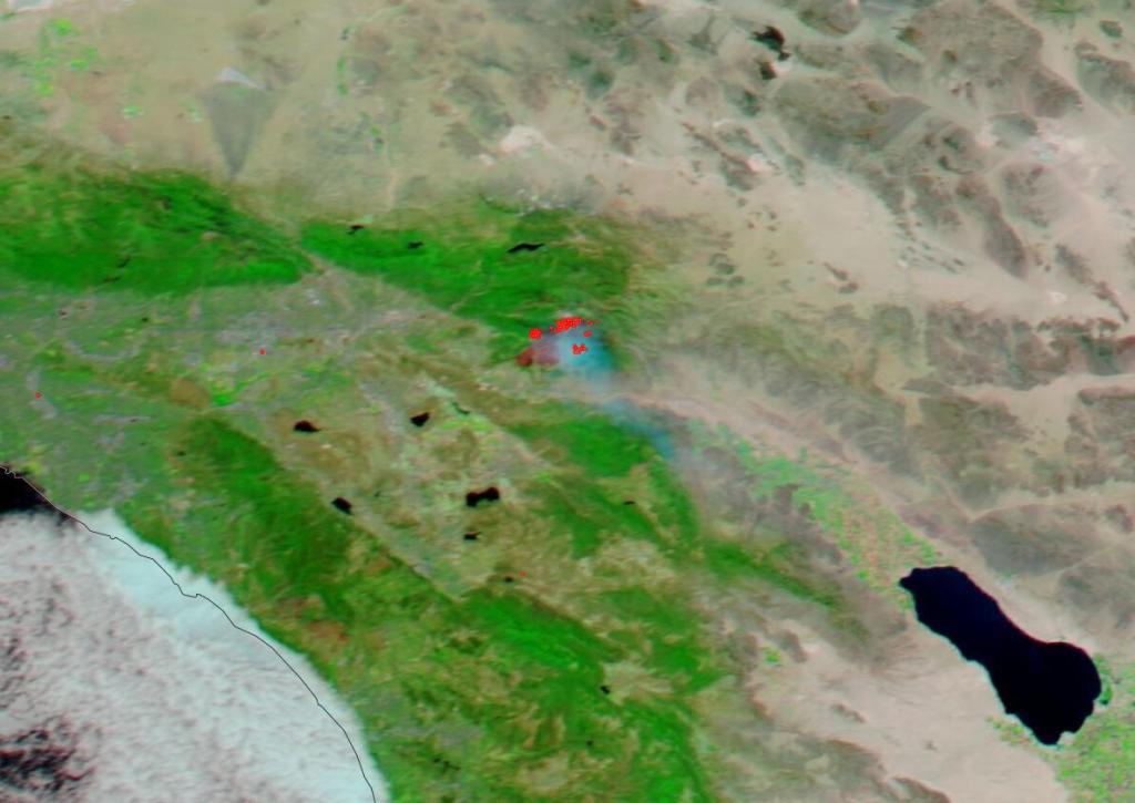 NASA’s Aqua Satellite Uses Infrared to Highlight Apple Fire’s Burn Scar