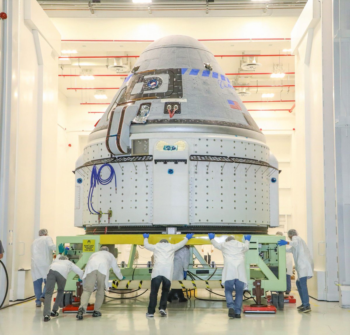 The CST-100 Starliner spacecraft to be flown on Boeing’s Orbital Flight Test (OFT)