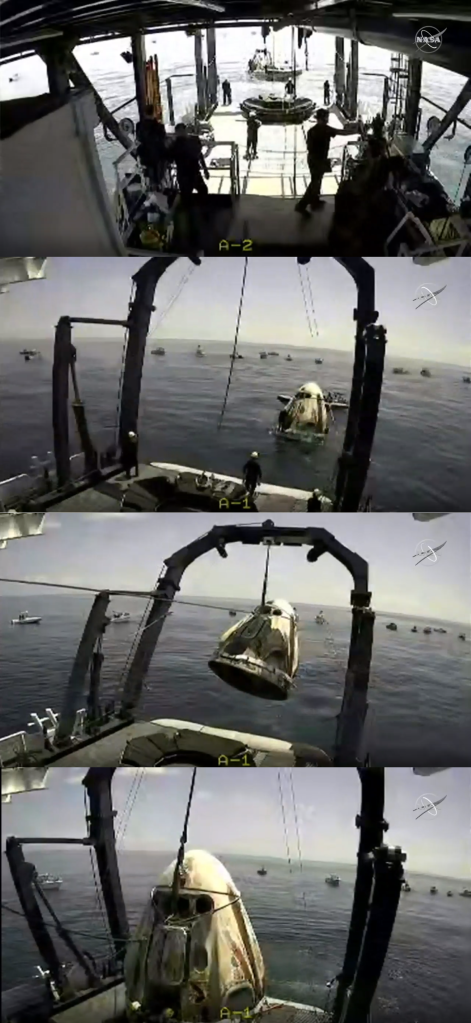 NASA Astronauts Safely Splash Down after First Commercial Crew Flight to Space Station