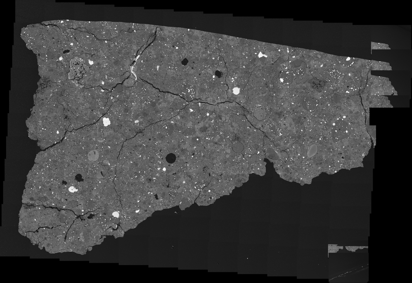 Image of thin section of Asuka 12236 from electron microscope