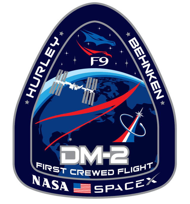 The patch for NASA's SpaceX Demo-2 mission