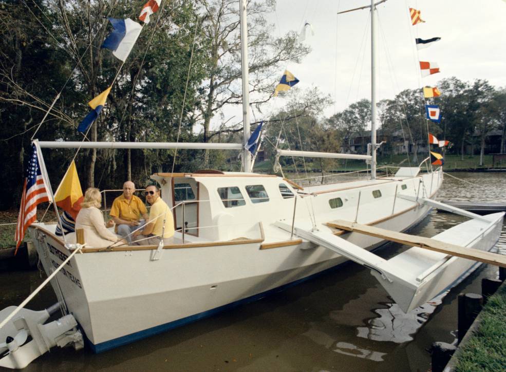 gilruth_launching_boat_he_built_dec_4_1973