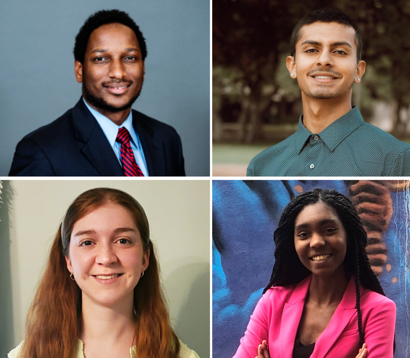 Marshall summer interns, clockwise from top left, Darold Kelly Jr., Talha Khan, Morghan Graper, and Ruthie Hill. 