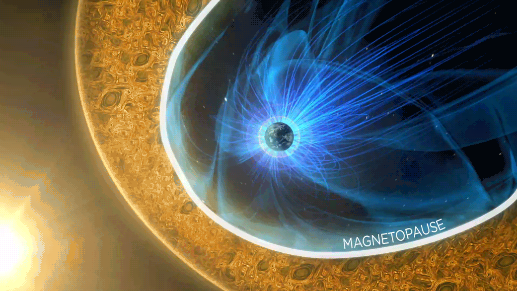 animated image of the magnetopause