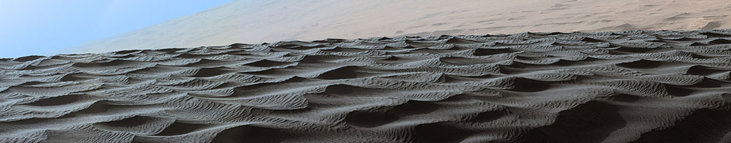 Top surface of a Martian sand dune