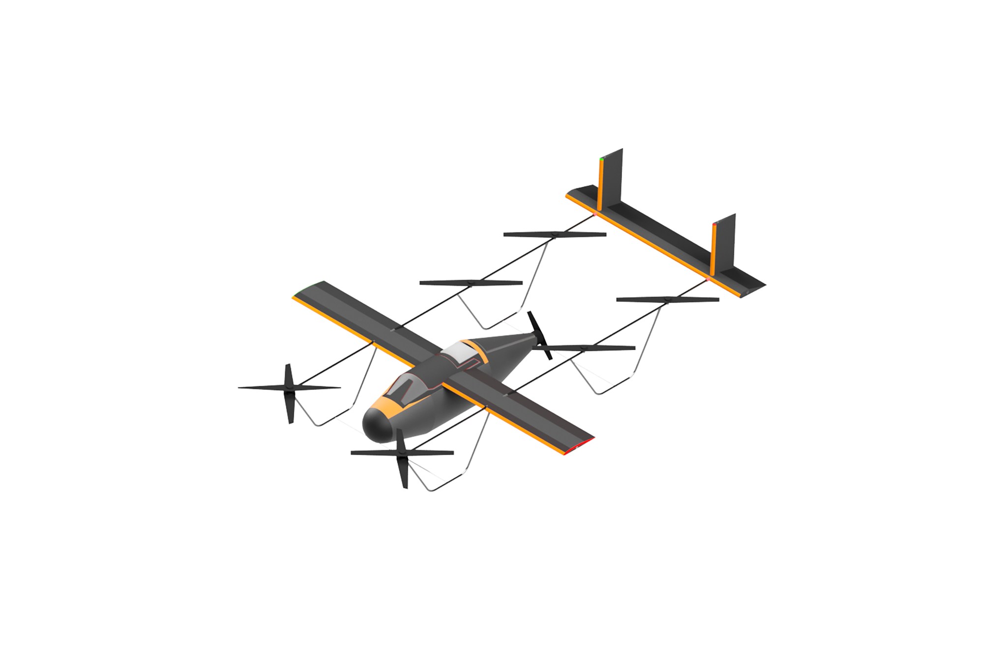 Computer generated graphic of the RAAVEN aircraft.