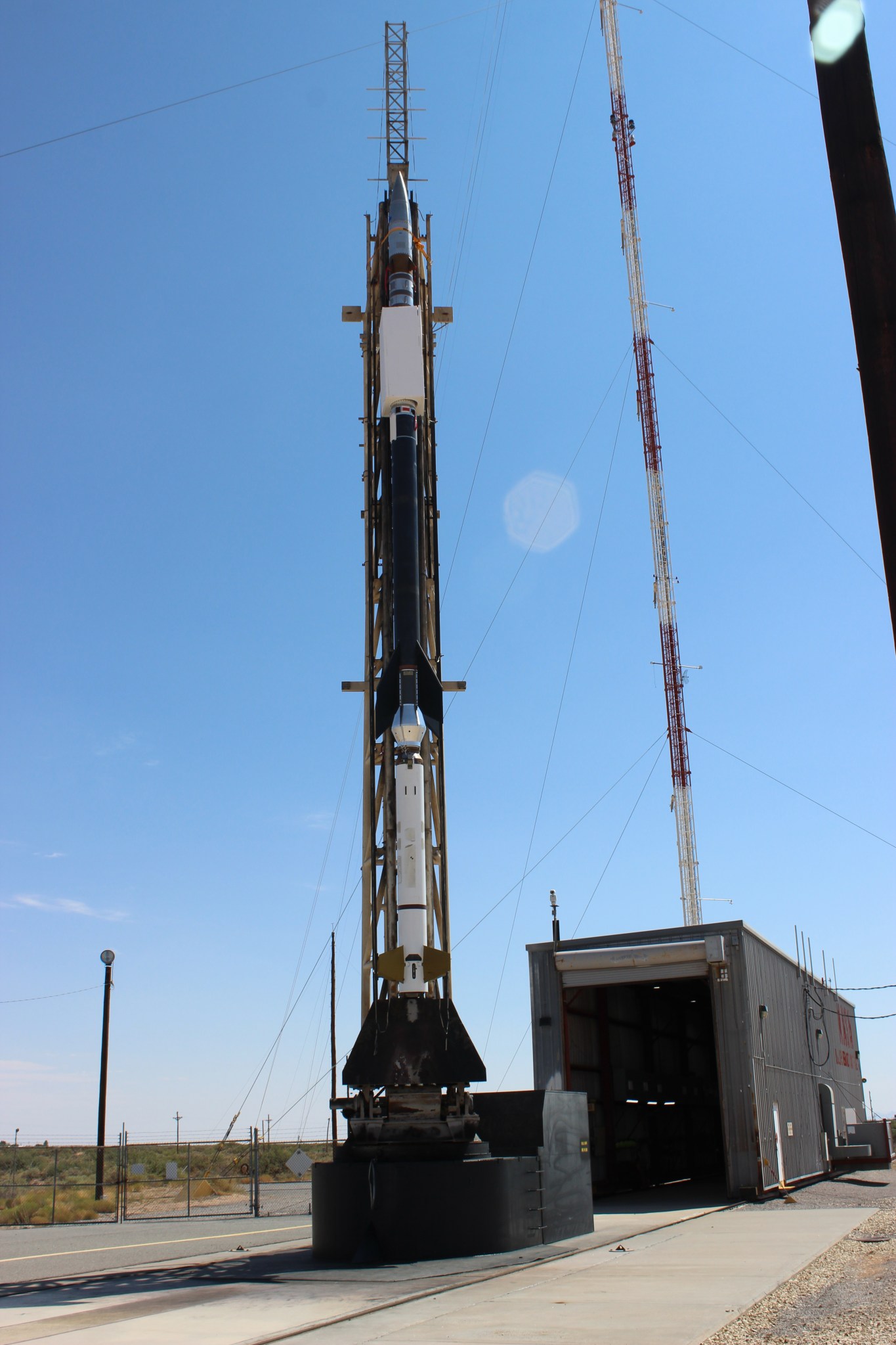 DUST-2 sounding rocket on the rail