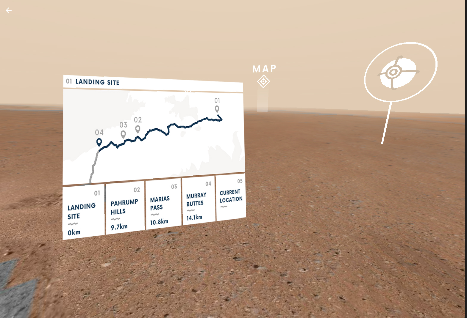 Map on Mars.